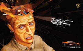 新兰博基尼跑车平面广告