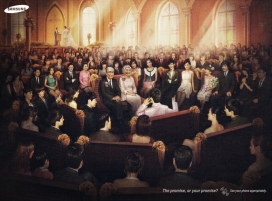 三星手机公益平面广告-请关机