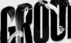 Esquire杂志-美发美容字母字体