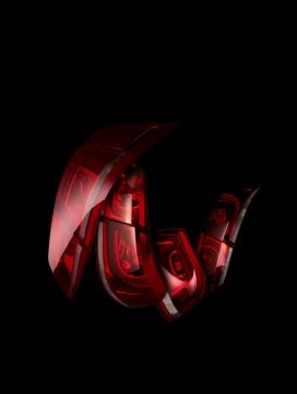 汽车大灯艺术组合