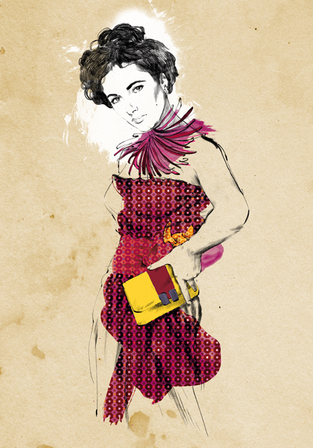 女性时装插画图片