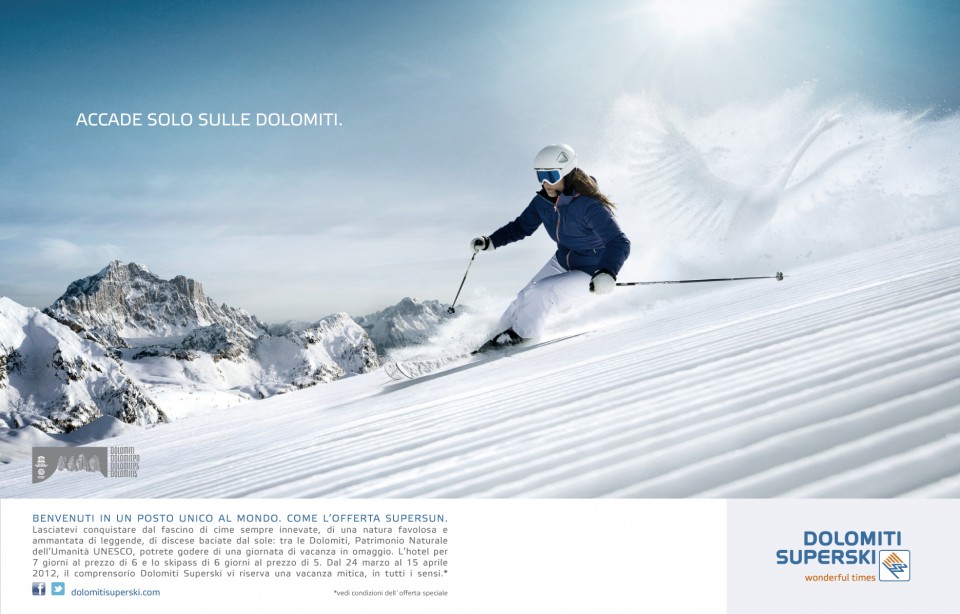 Dolomiti Superski运输物流体育平面广告---酷图编号1