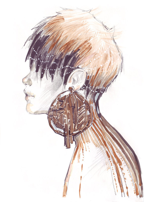 水彩时装插图-罗马尼亚Ioana Avram插画师作品---酷图编号12