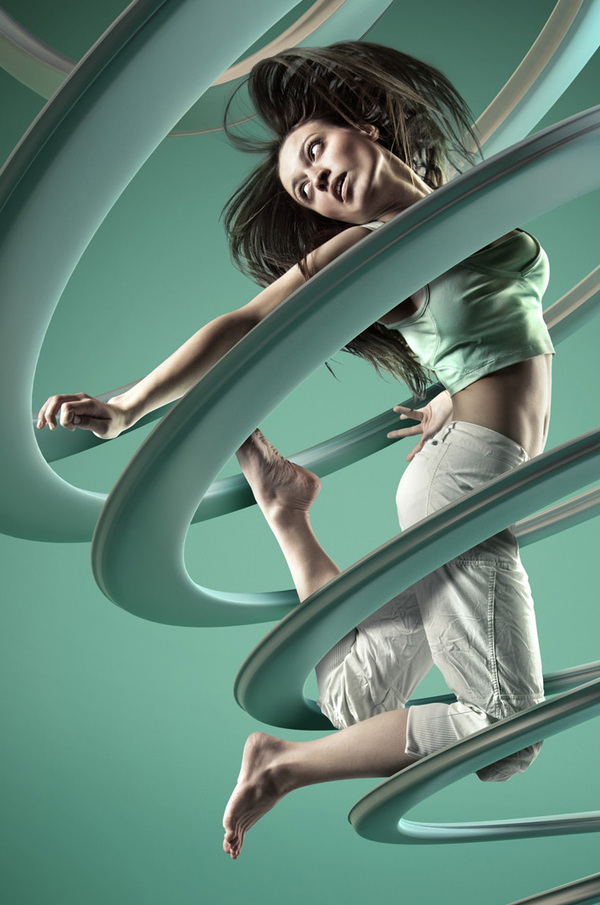 空气中的跳跃运动-摄影加后期图片