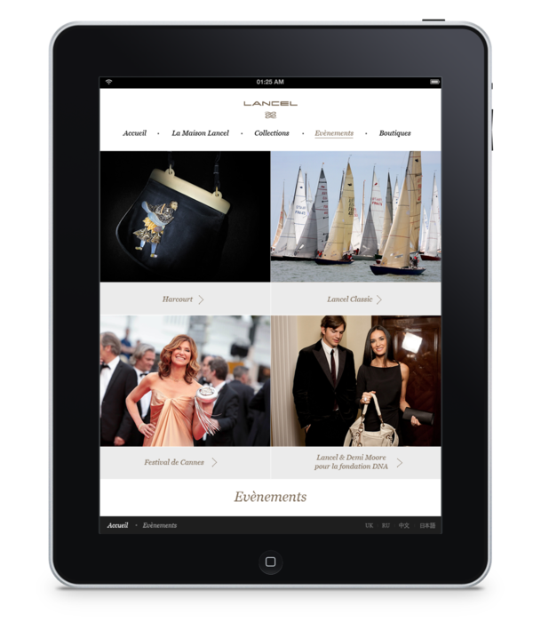 iPad上的Lancel品牌包网站---酷图编号4