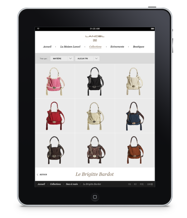 iPad上的Lancel品牌包网站---酷图编号3