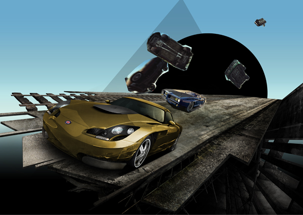 横冲直撞-狂飙乐园汽车数字插画---酷图编号12