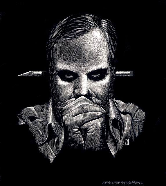 Scratchboard插画-加拿大Robert Richard插画师作品图片