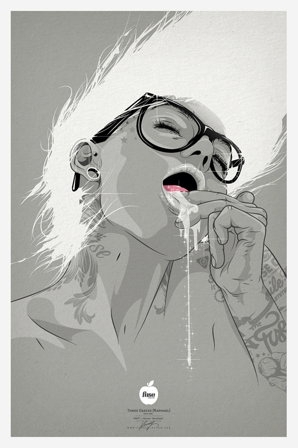 The Three Graces-波兰罗兹Adrian Knopik随笔插画欣赏图片