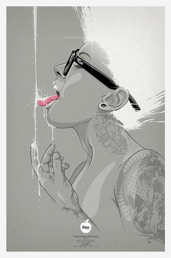 The Three Graces-波兰罗兹Adrian Knopik随笔插画欣赏---酷图编号4