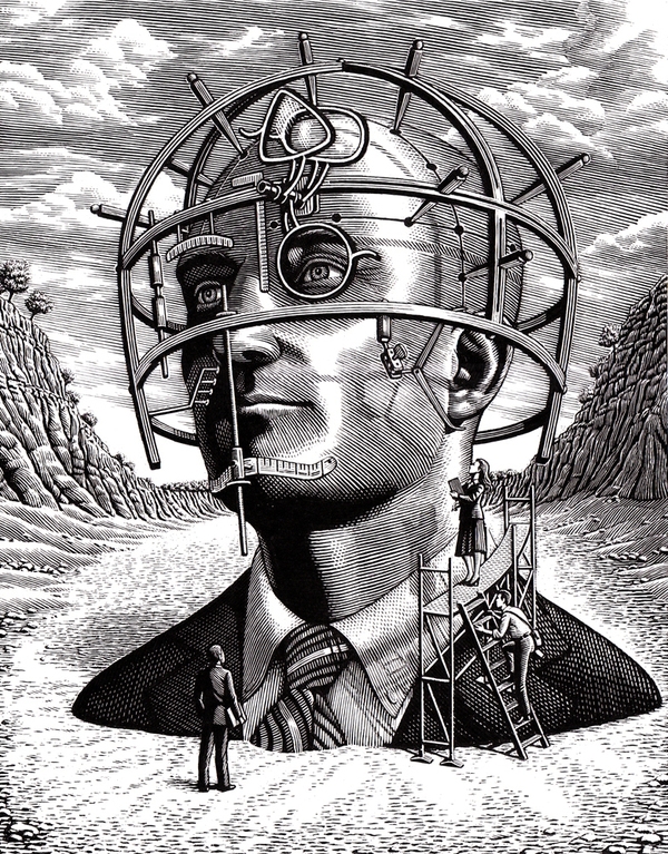 Black and White黑与白插画-美国插画师Douglas Smith作品图片