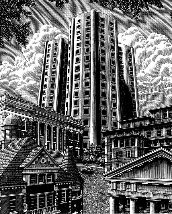 Black and White黑与白插画-美国插画师Douglas Smith作品---酷图编号18