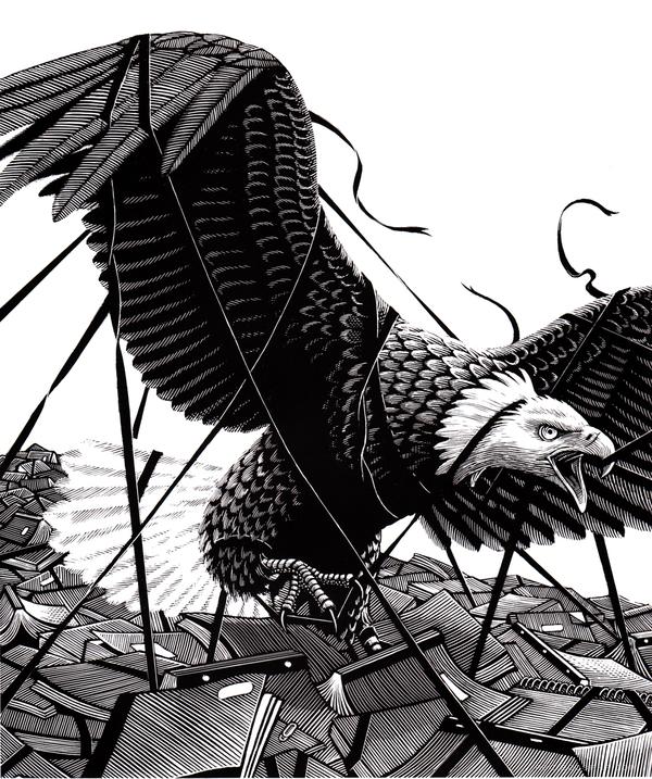 Black and White黑与白插画-美国插画师Douglas Smith作品---酷图编号15