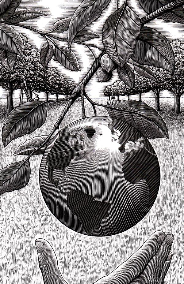 Black and White黑与白插画-美国插画师Douglas Smith作品---酷图编号5