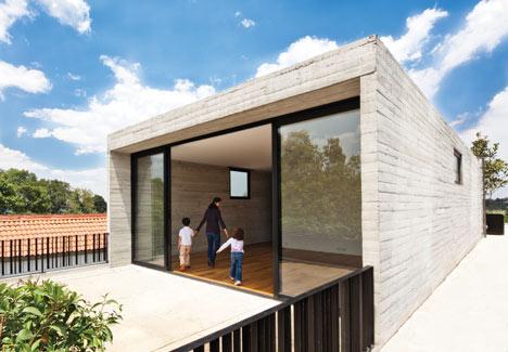 墨西哥城直线玻璃和混凝土块重叠房子建筑---酷图编号6