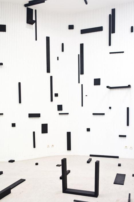 全黑色的地板墙壁和天花板---酷图编号999526