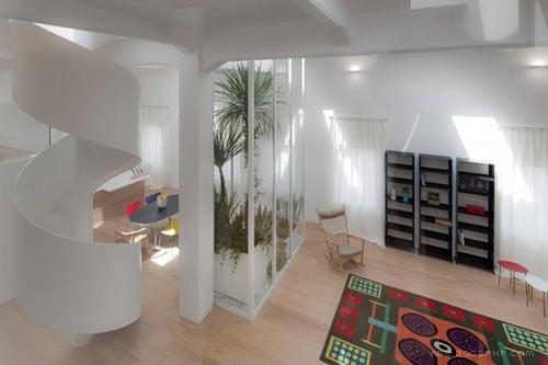 意大利老工业大厦里面的私人住宅空间室内设计欣赏--BoA工作室作品---酷图编号1005240