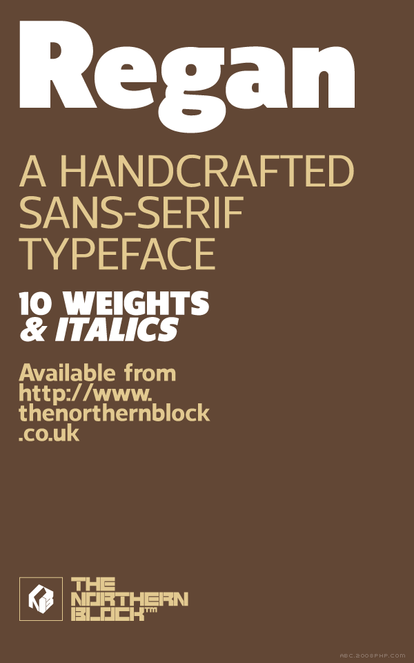 Regan-Typeface里根英文字体设计-英国纽卡斯尔Jonathan Hill字体设计师作品---酷图编号7