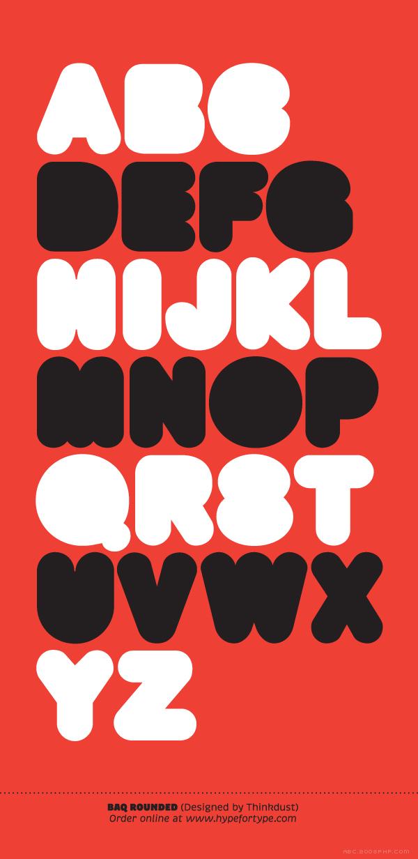 黑色小字体簿-多样化的字体字母数字海边设计-英国伦敦HypeForType设计机构作品---酷图编号33