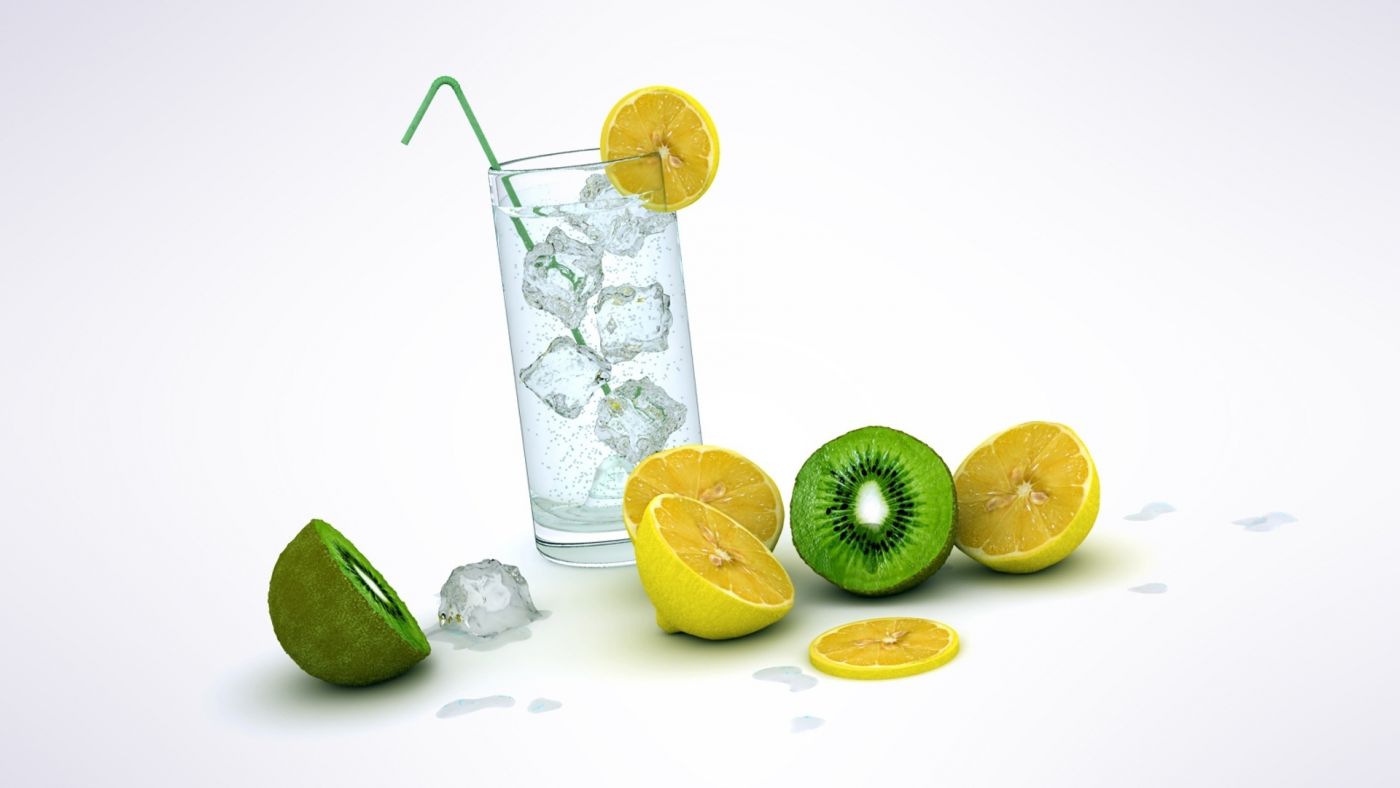 高清晰新鲜水果-猕猴桃饮料壁纸图片