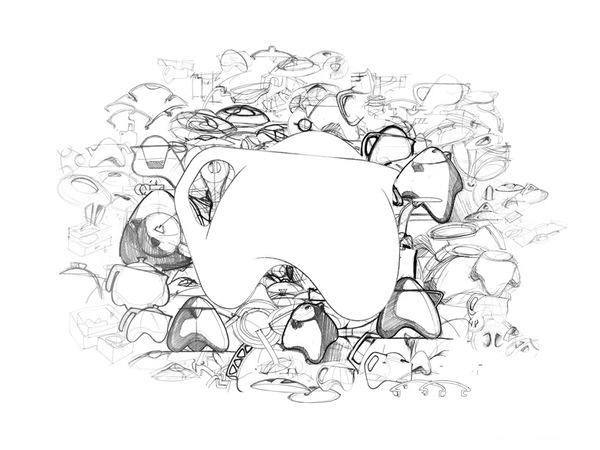 鼎壶-三条腿的Tripot Teapot陶瓷茶壶-美国Matthew Pauk工业设计师作品---酷图编号1017622