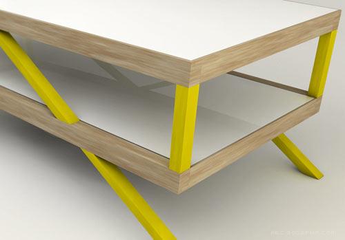 黄腿北罗茶几桌-Max Ptk家具设计师作品---酷图编号1020315