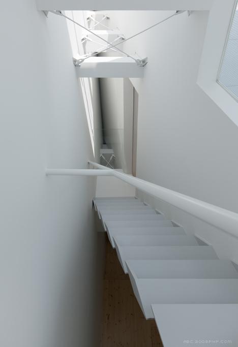 一个上层扭曲含空白色盒子的楼房建筑-日本Kenji建筑师作品---酷图编号10