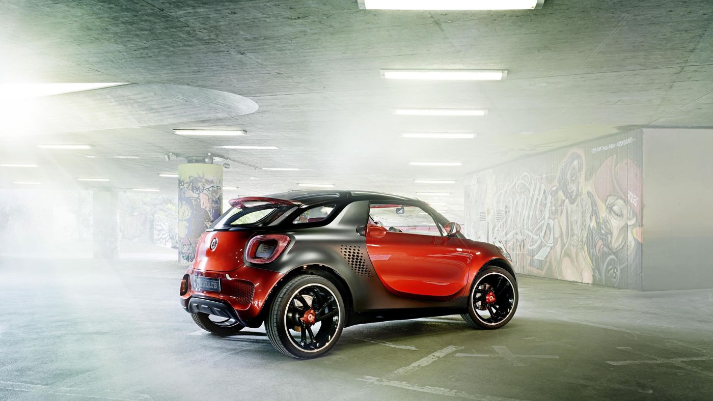 高清晰smart-forstars红色微型概念车图片