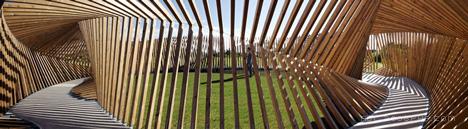 丹麦北部的木材扭曲环小隧道-德国建筑艺术家Thilo Frank作品---酷图编号1024042