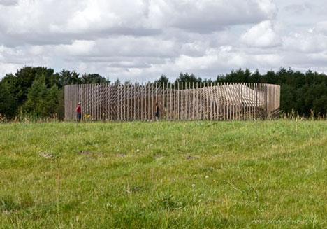 丹麦北部的木材扭曲环小隧道-德国建筑艺术家Thilo Frank作品---酷图编号1024043