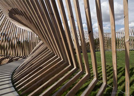 丹麦北部的木材扭曲环小隧道-德国建筑艺术家Thilo Frank作品---酷图编号1024044