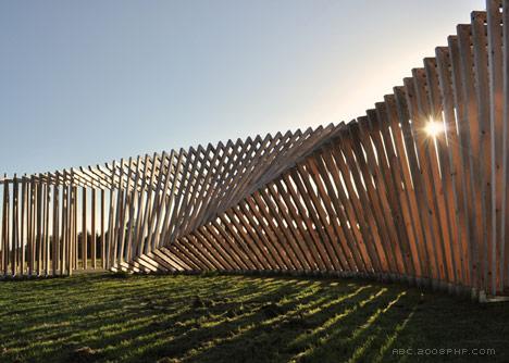 丹麦北部的木材扭曲环小隧道-德国建筑艺术家Thilo Frank作品---酷图编号1024049