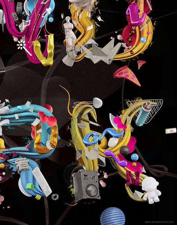 Spin Awards字体插画-荷兰格罗宁根Theo Aartsma插画师作品---酷图编号4