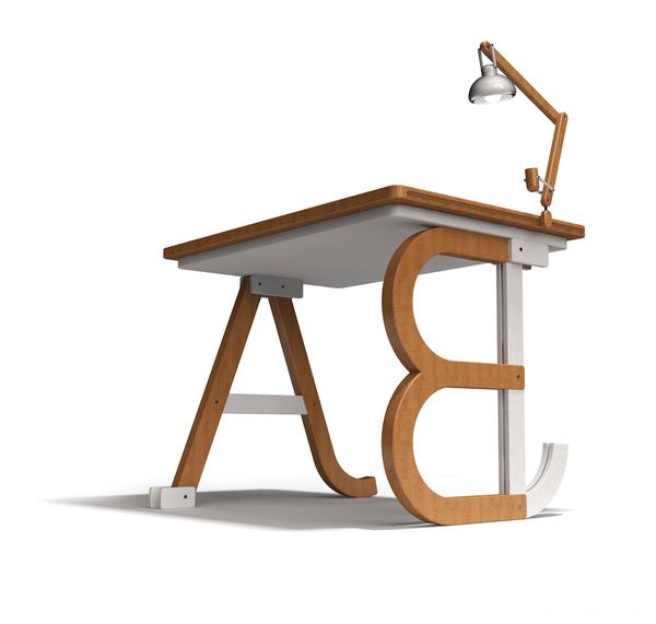 迷你创意字母字体桌子-美国华盛顿Liviu Avasiloiei-24岁年轻平面设计师作品---酷图编号1024894