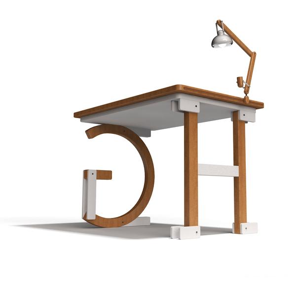 迷你创意字母字体桌子-美国华盛顿Liviu Avasiloiei-24岁年轻平面设计师作品---酷图编号1024926