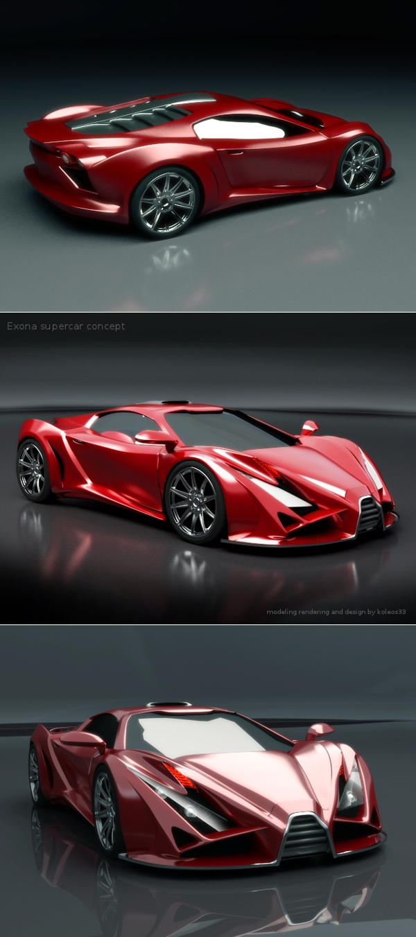 Exona概念车-塞尔维亚弗尔巴斯Nikola Novak汽车设计师作品图片