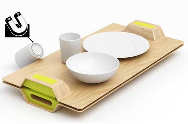 弹簧手柄魔术托盘-英国伦敦Ryan Jongwoo Choi家居设计师作品---酷图编号1029486