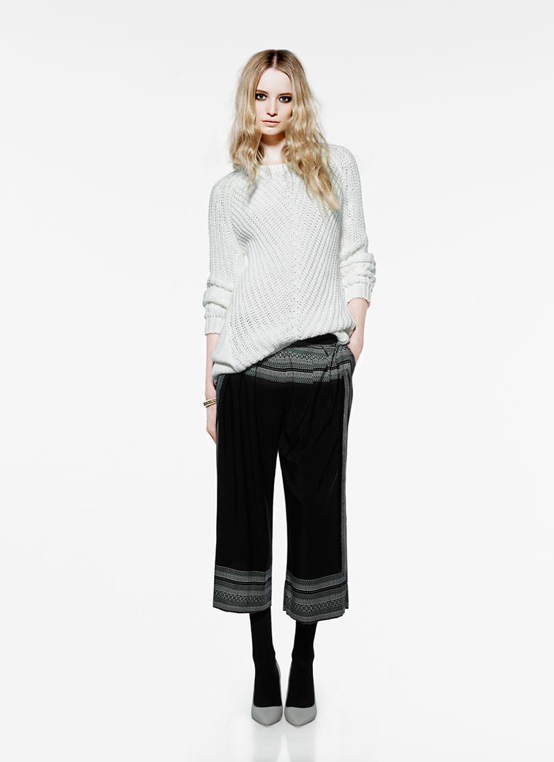 当代黑白蓝红色都市时装风格,特大的裤子,动物印花连身裙,双排扣夹克---酷图编号5