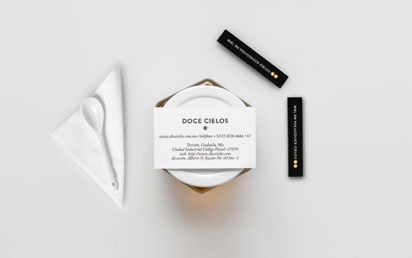 Doce Cielos蜂蜜-墨西哥Anagrama品牌包装设计师作品,排版是为了传达的清洁和优雅的产品---酷图编号1