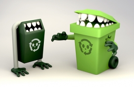 会笑的垃圾回收箱