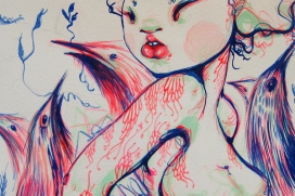 粉红色日记的秘密手写稿插画