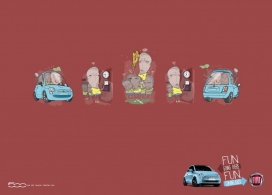 趣去那里，乐趣回来了-菲亚特汽车平面广告