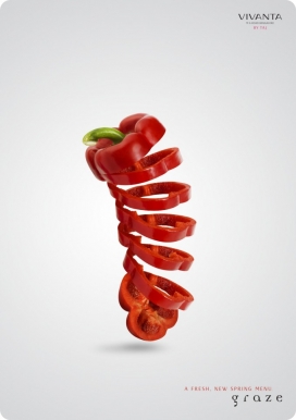 镂空环绕弯曲的蔬菜水果-Vivanta平面