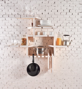 西班牙马德里设计师Madrid-based-松木柜货架