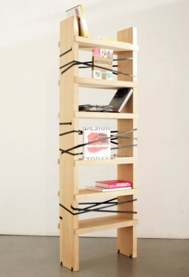 意大利Joeri Reynaert设计师-实心橡木货架-书架