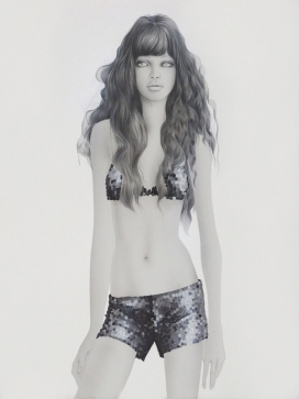 日本东京masaki mizuno插画作品-Design of the bar stool S5