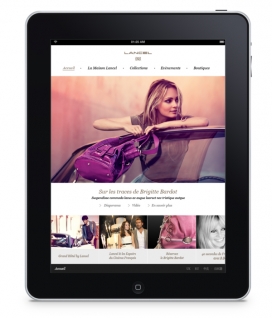 iPad上的Lancel品牌包网站