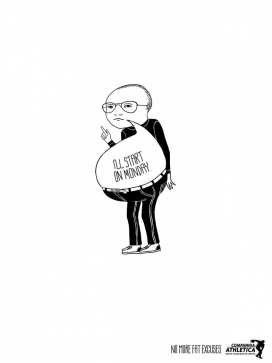 Companhia Athletica体育健身俱乐部素描平面广告