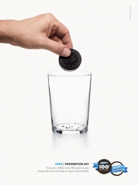 奥利奥夹心饼干食品平面广告