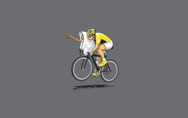 自行车的朋友!高清晰体育插画欣赏